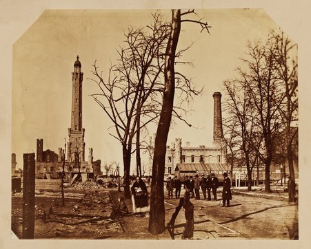 Water Tower comparison - Post-Fire 1871