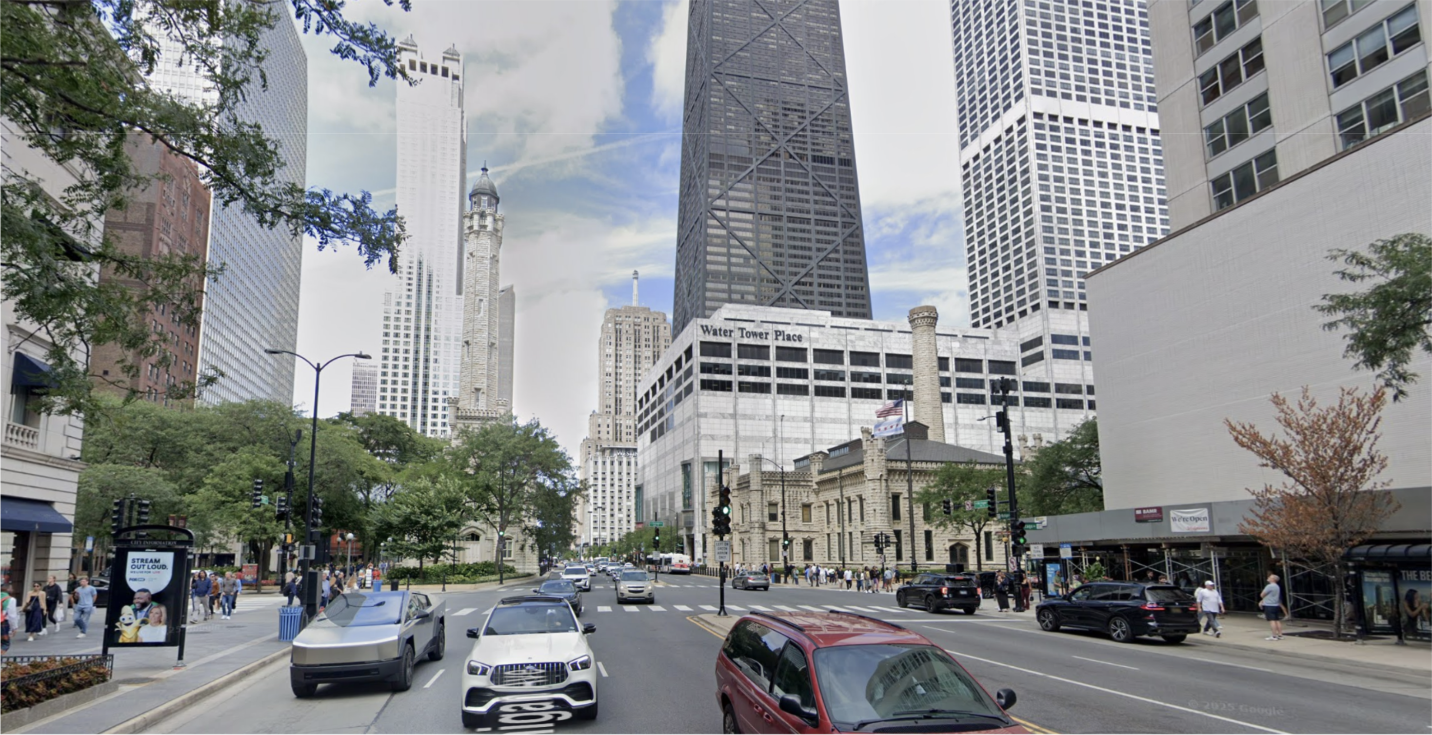 Water Tower comparison - Magnificent Mile Today
